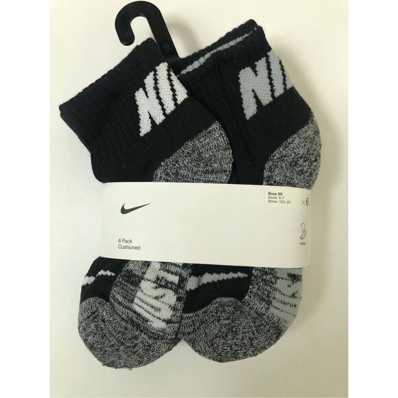 Nike Boys Cushioned Ankle 6-pack Socks size 10C-3Y - Picture 1 of 2